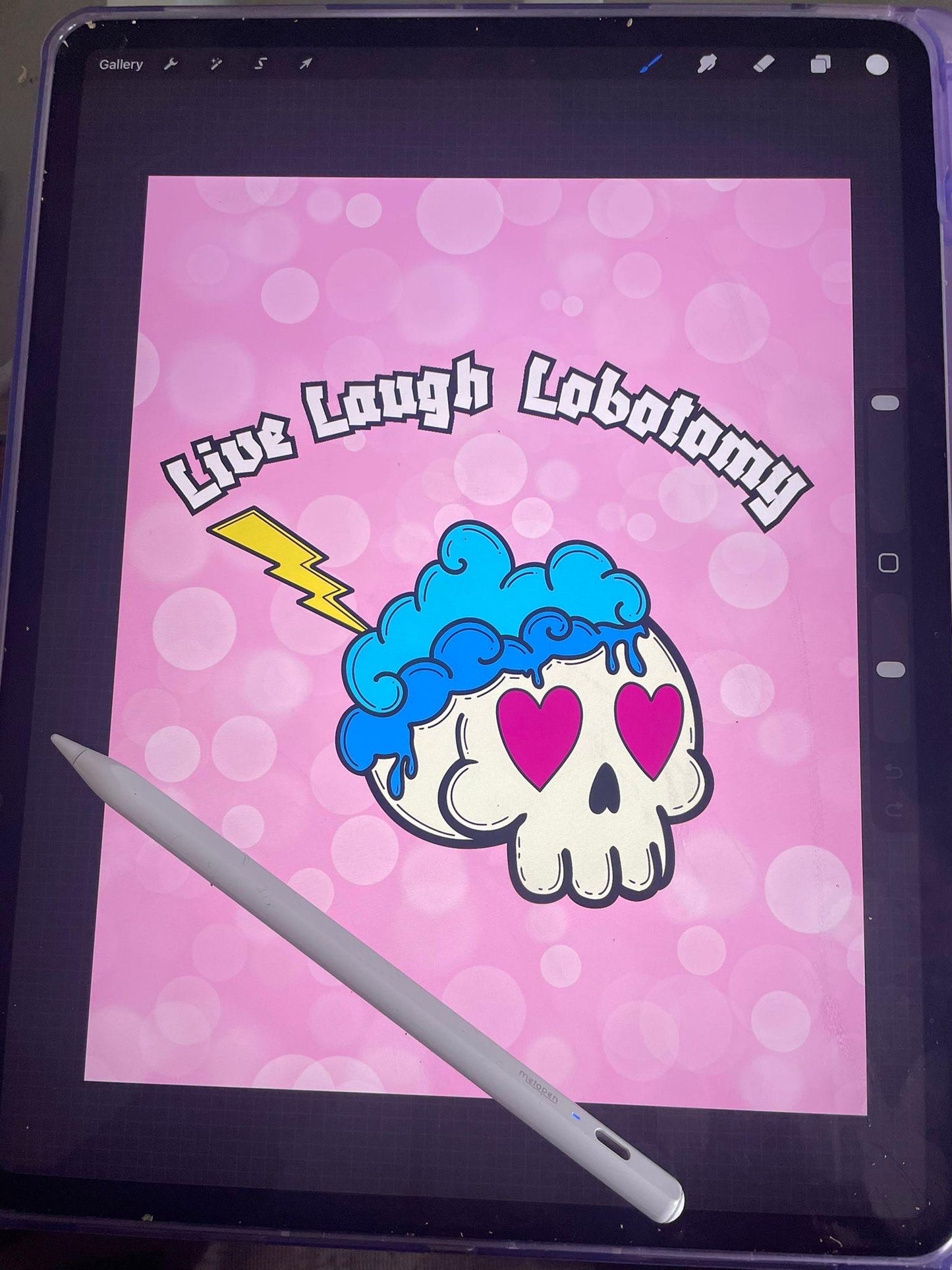 Live Laugh Lobotomy Poster: Pastel Punk Skull Print (Digital Print)
