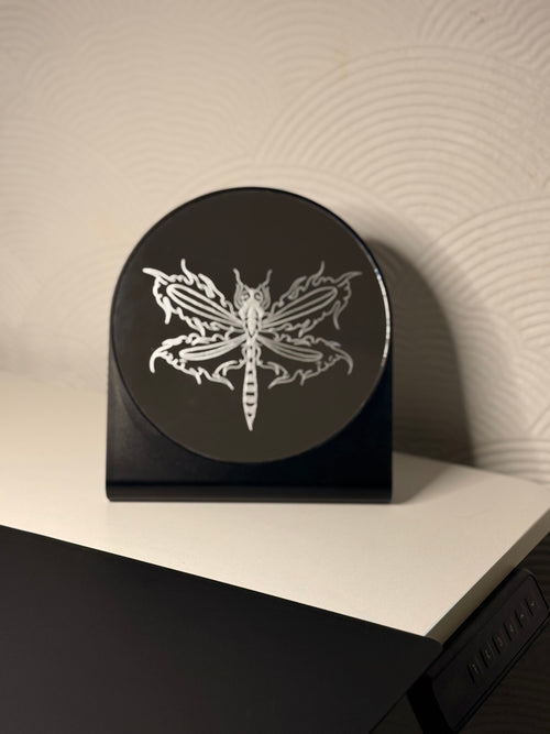 Hand Engraved Dragonfly Mirror | Personalised Hand Engraved Home Decor Gift