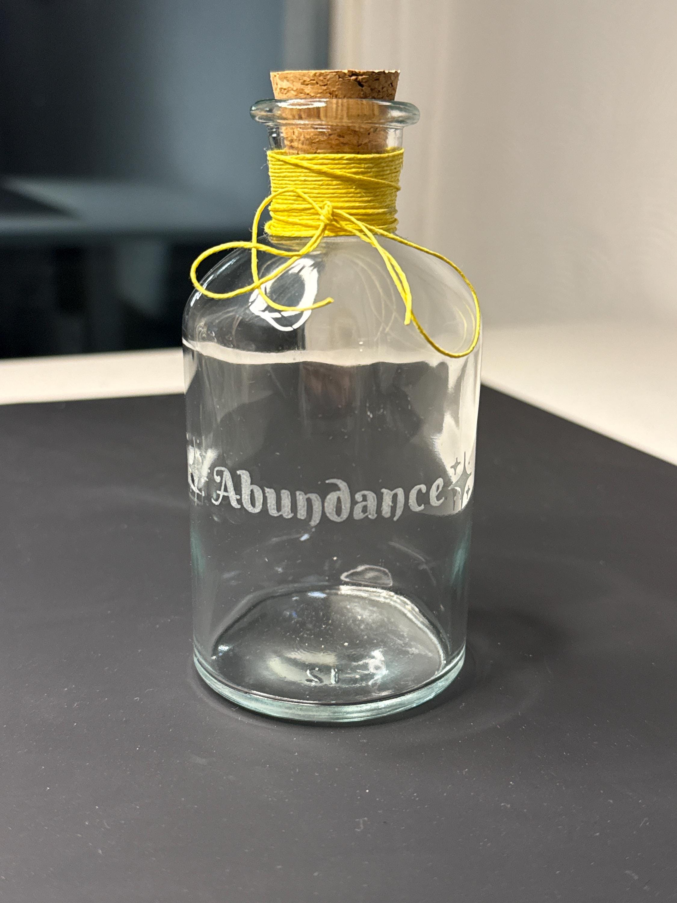 Hand Engraved Manifesting Jar – Moon Water Bottle - Spiritual Gift | Personalised Hand Engraved Home Decor Gift